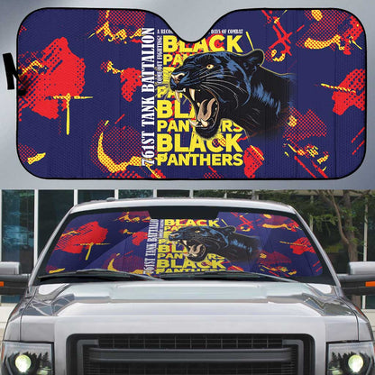 761st Tank Battalion Black Panthers Auto Sun Shade Legendary African American WWII - African Pride