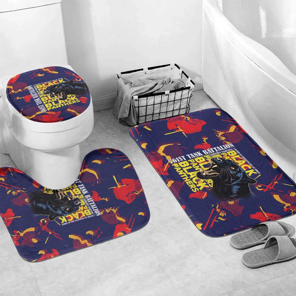 761st Tank Battalion Black Panthers Bathroom Set Legendary African American WWII - African Pride