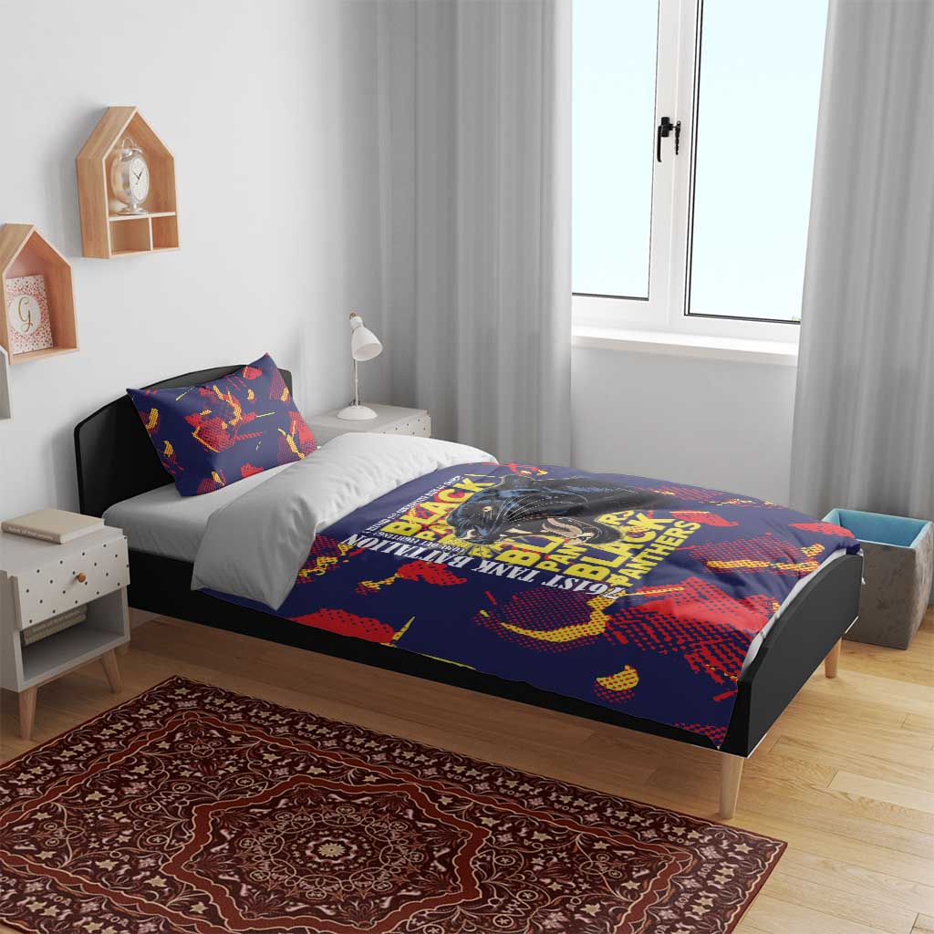 761st Tank Battalion Black Panthers Bedding Set Legendary African American WWII - African Pride