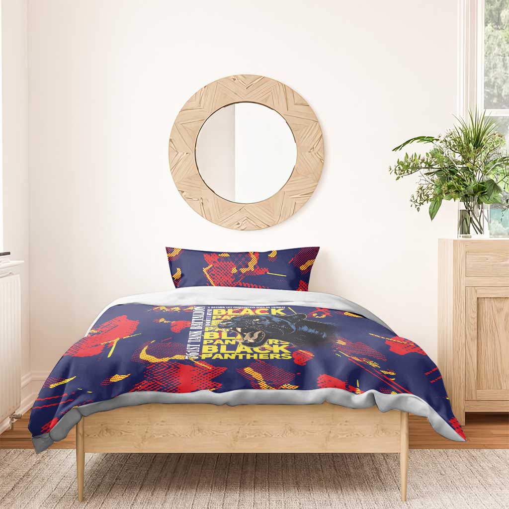 761st Tank Battalion Black Panthers Bedding Set Legendary African American WWII - African Pride