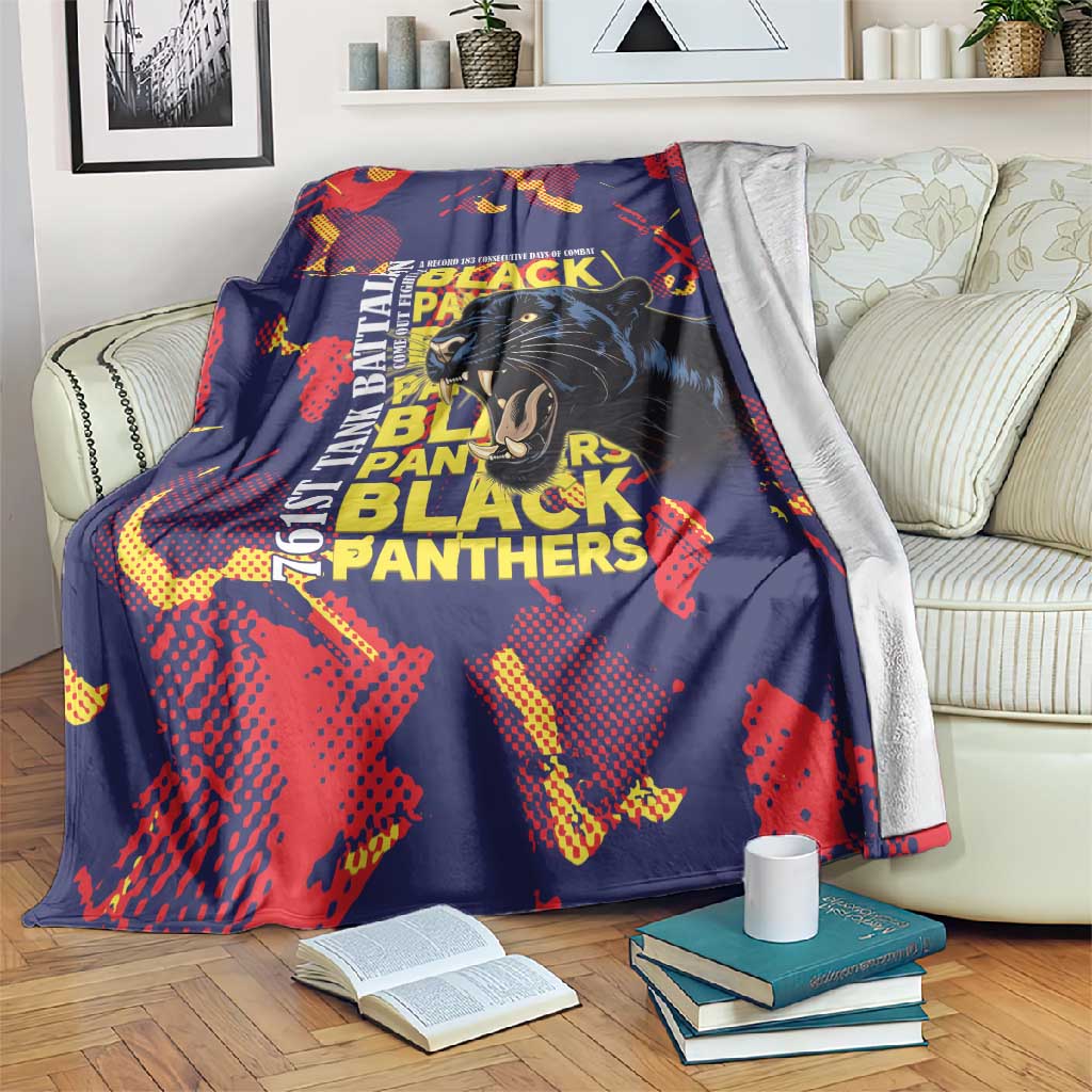 761st Tank Battalion Black Panthers Blanket Legendary African American WWII - African Pride