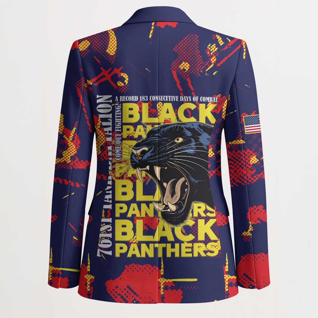 761st Tank Battalion Black Panthers Blazer Legendary African American WWII - African Pride
