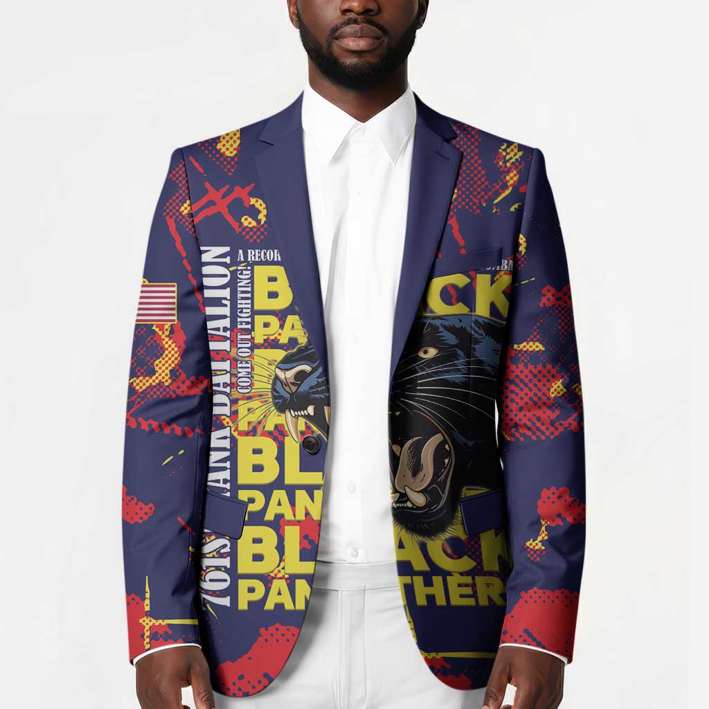 761st Tank Battalion Black Panthers Blazer Legendary African American WWII - African Pride