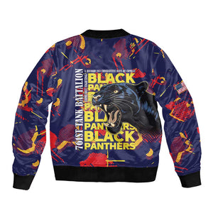 761st Tank Battalion Black Panthers Bomber Jacket Legendary African American WWII - African Pride
