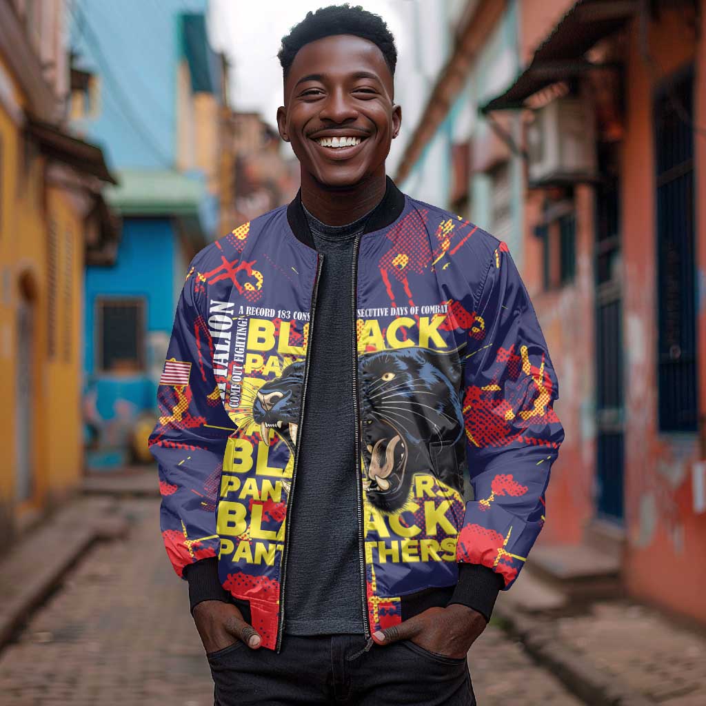 761st Tank Battalion Black Panthers Bomber Jacket Legendary African American WWII - African Pride