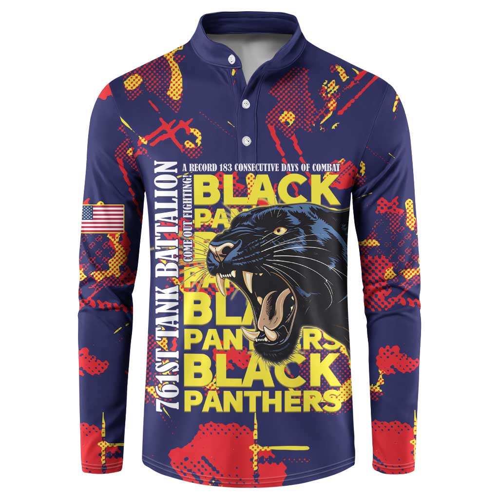 761st Tank Battalion Black Panthers Button Sweatshirt Legendary African American WWII
