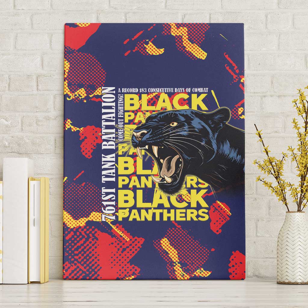 761st Tank Battalion Black Panthers Canvas Wall Art Legendary African American WWII - African Pride