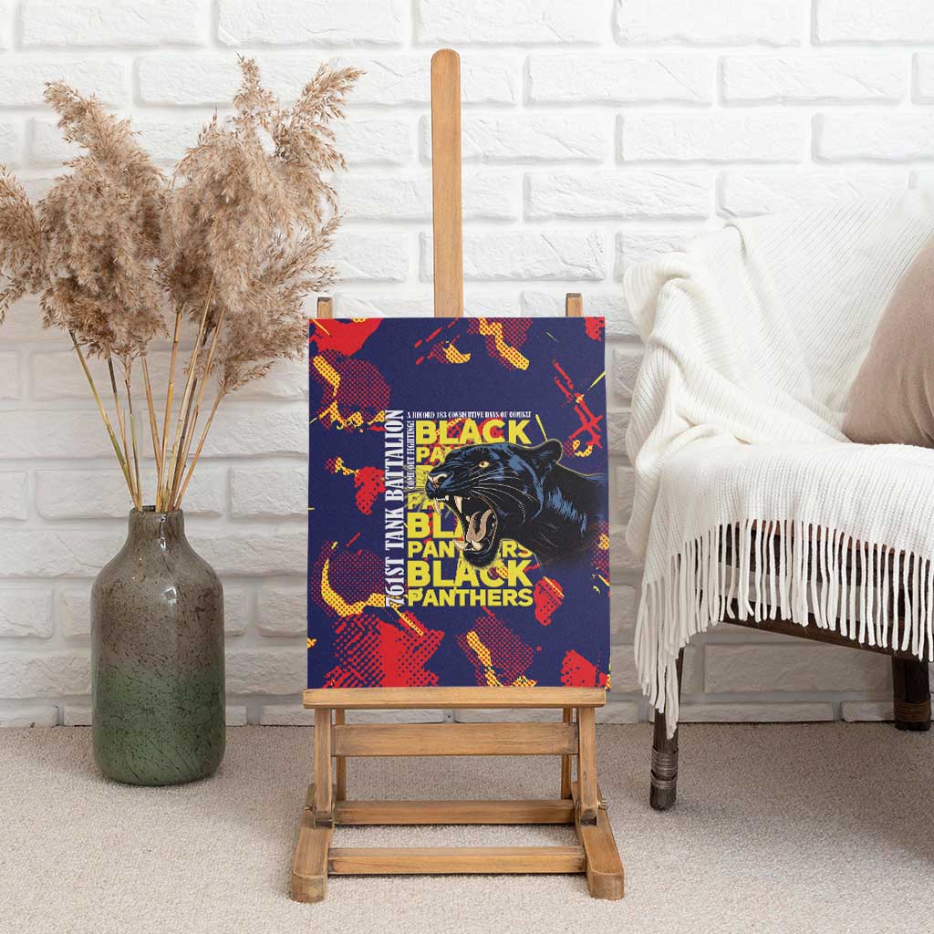 761st Tank Battalion Black Panthers Canvas Wall Art Legendary African American WWII - African Pride