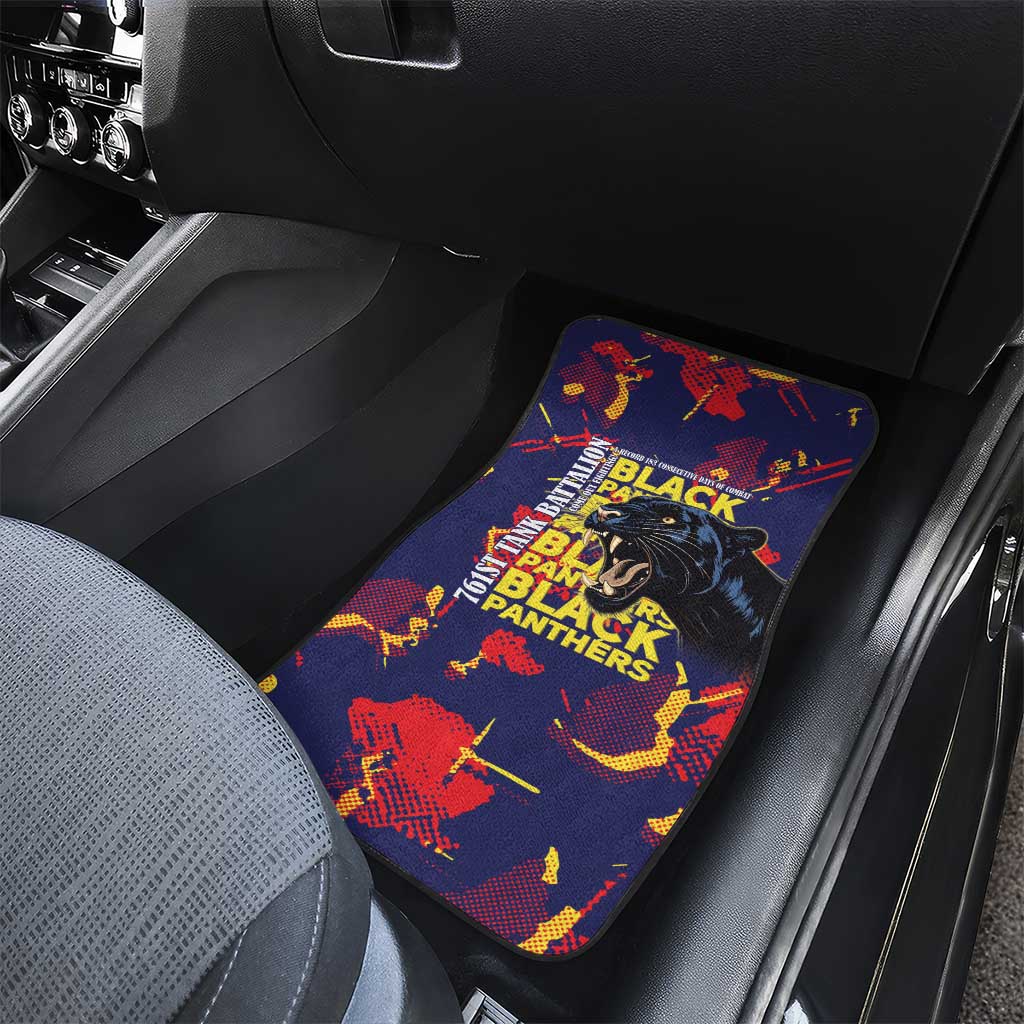 761st Tank Battalion Black Panthers Car Mats Legendary African American WWII - African Pride