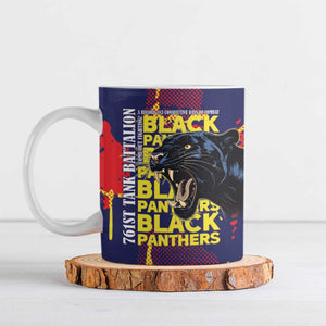 761st Tank Battalion Black Panthers Ceramic Mug Legendary African American WWII - African Pride