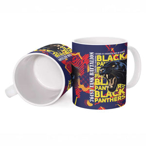 761st Tank Battalion Black Panthers Ceramic Mug Legendary African American WWII - African Pride