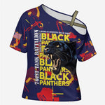 761st Tank Battalion Black Panthers Cross Shoulder Shirt Legendary African American WWII - African Pride