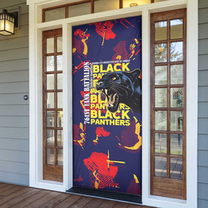 761st Tank Battalion Black Panthers Door Cover Legendary African American WWII - African Pride