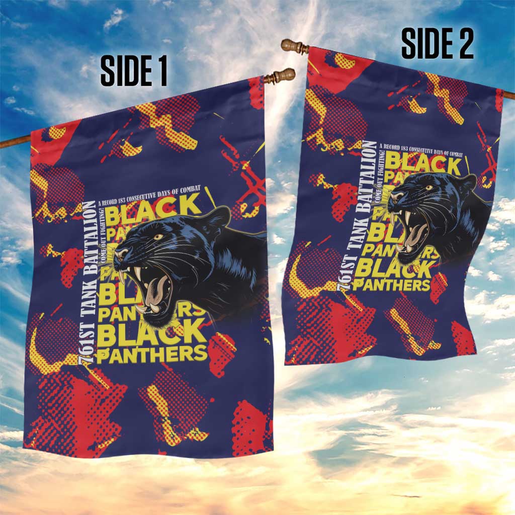 761st Tank Battalion Black Panthers Garden Flag Legendary African American WWII - African Pride