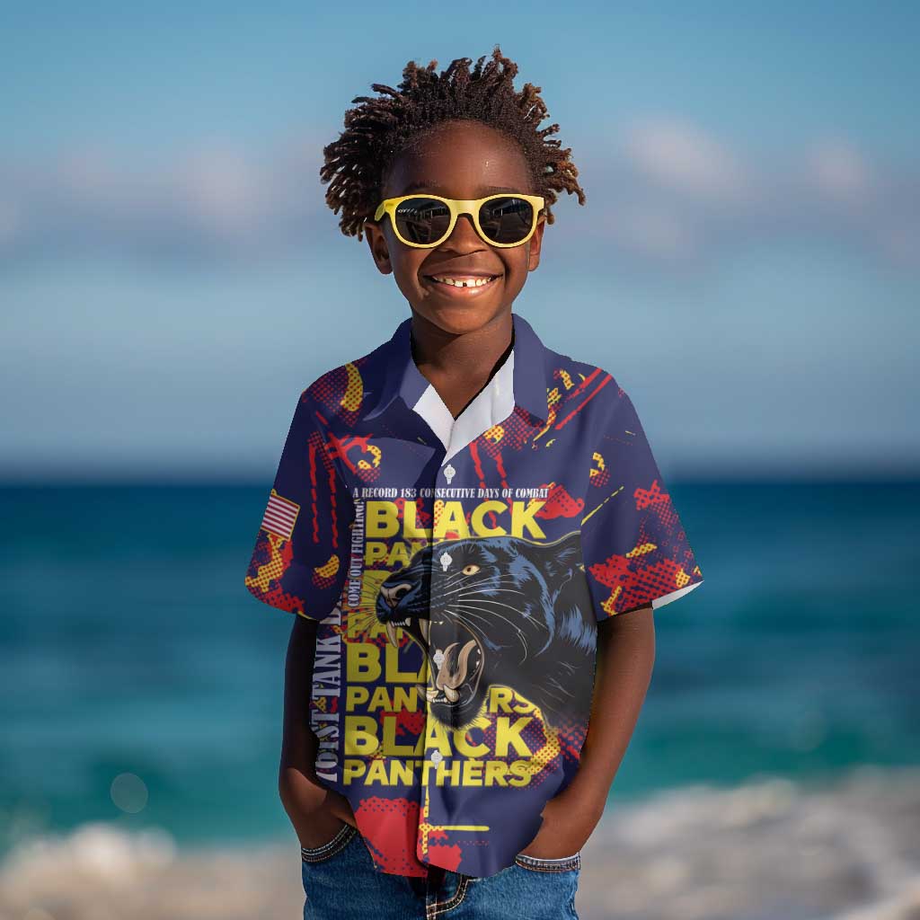 761st Tank Battalion Black Panthers Kid Hawaiian Shirt Legendary African American WWII - African Pride