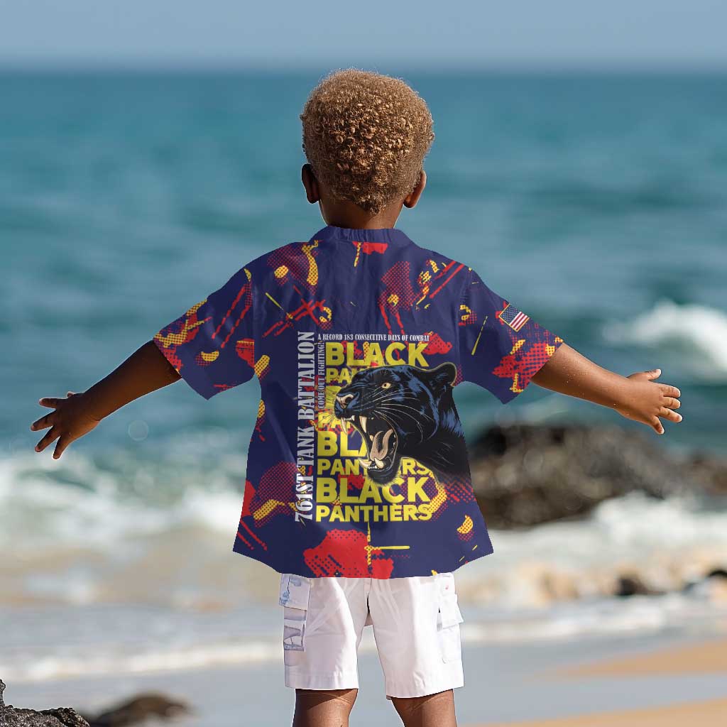 761st Tank Battalion Black Panthers Kid Hawaiian Shirt Legendary African American WWII - African Pride