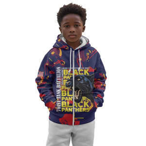 761st Tank Battalion Black Panthers Kid Hoodie Legendary African American WWII - African Pride
