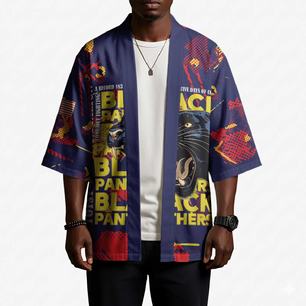 761st Tank Battalion Black Panthers Kimono Legendary African American WWII - African Pride
