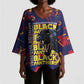 761st Tank Battalion Black Panthers Kimono Sleeve Blouse Legendary African American WWII - African Pride