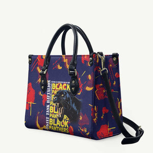 761st Tank Battalion Black Panthers Leather Bag Legendary African American WWII - African Pride