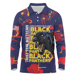 761st Tank Battalion Black Panthers Long Sleeve Polo Shirt Legendary African American WWII - African Pride