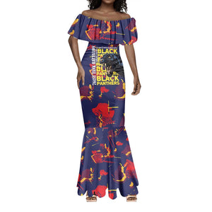 761st Tank Battalion Black Panthers Mermaid Dress Legendary African American WWII - African Pride