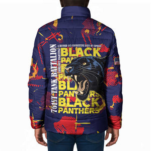 761st Tank Battalion Black Panthers Padded Jacket Legendary African American WWII - African Pride