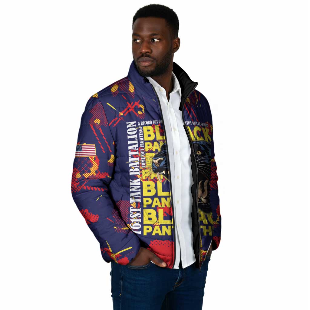 761st Tank Battalion Black Panthers Padded Jacket Legendary African American WWII - African Pride