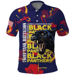 761st Tank Battalion Black Panthers Polo Shirt Legendary African American WWII - African Pride