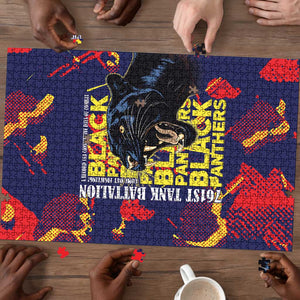 761st Tank Battalion Black Panthers Puzzle Legendary African American WWII - African Pride