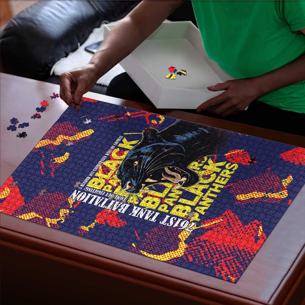 761st Tank Battalion Black Panthers Puzzle Legendary African American WWII - African Pride