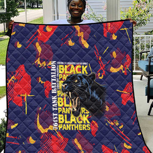 761st Tank Battalion Black Panthers Quilt Legendary African American WWII - African Pride