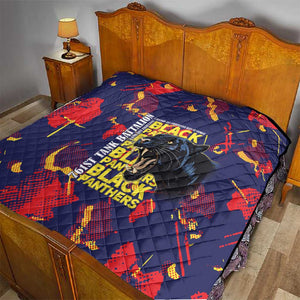 761st Tank Battalion Black Panthers Quilt Legendary African American WWII - African Pride