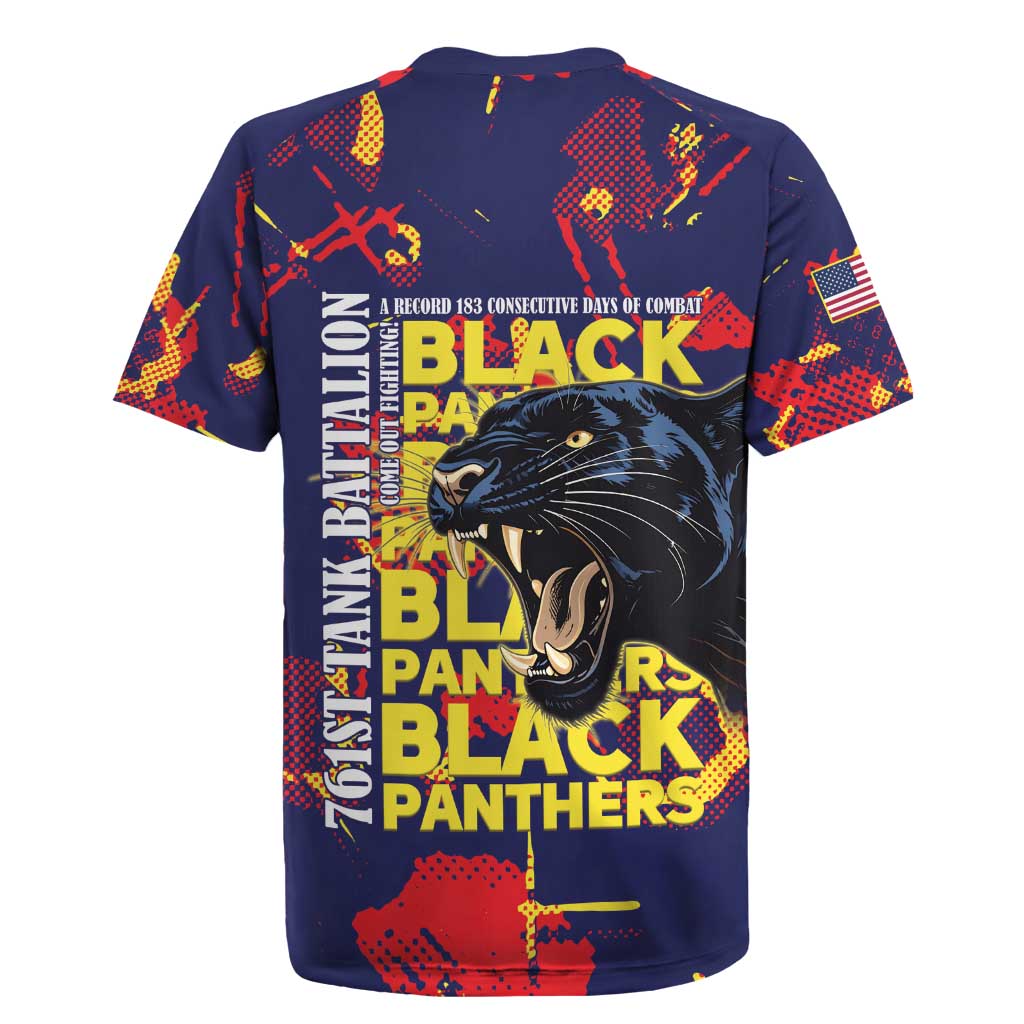 761st Tank Battalion Black Panthers Rugby Jersey Legendary African American WWII - African Pride