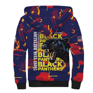 761st Tank Battalion Black Panthers Sherpa Hoodie Legendary African American WWII - African Pride