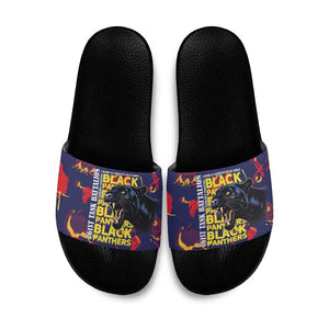 761st Tank Battalion Black Panthers Slide Sandals Legendary African American WWII - African Pride