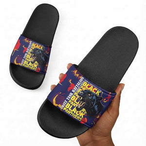 761st Tank Battalion Black Panthers Slide Sandals Legendary African American WWII - African Pride