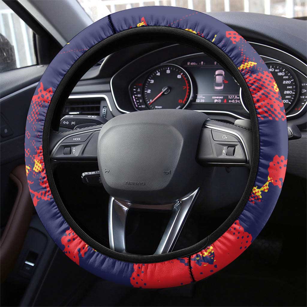 761st Tank Battalion Black Panthers Steering Wheel Cover Legendary African American WWII - African Pride
