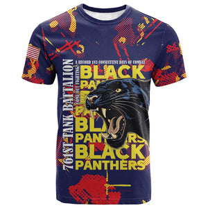 761st Tank Battalion Black Panthers T shirt Legendary African American WWII - African Pride