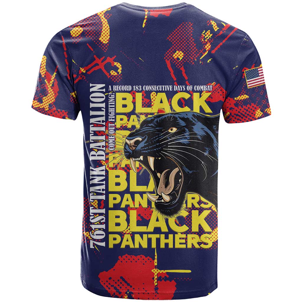 761st Tank Battalion Black Panthers T shirt Legendary African American WWII - African Pride