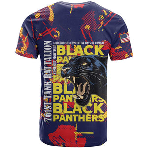 761st Tank Battalion Black Panthers T shirt Legendary African American WWII - African Pride