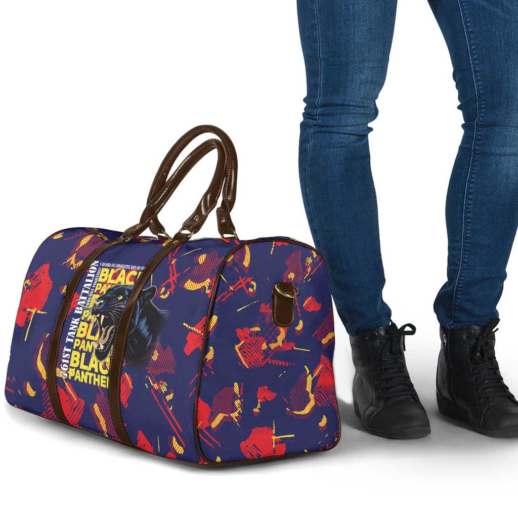 761st Tank Battalion Black Panthers Travel Bag Legendary African American WWII - African Pride