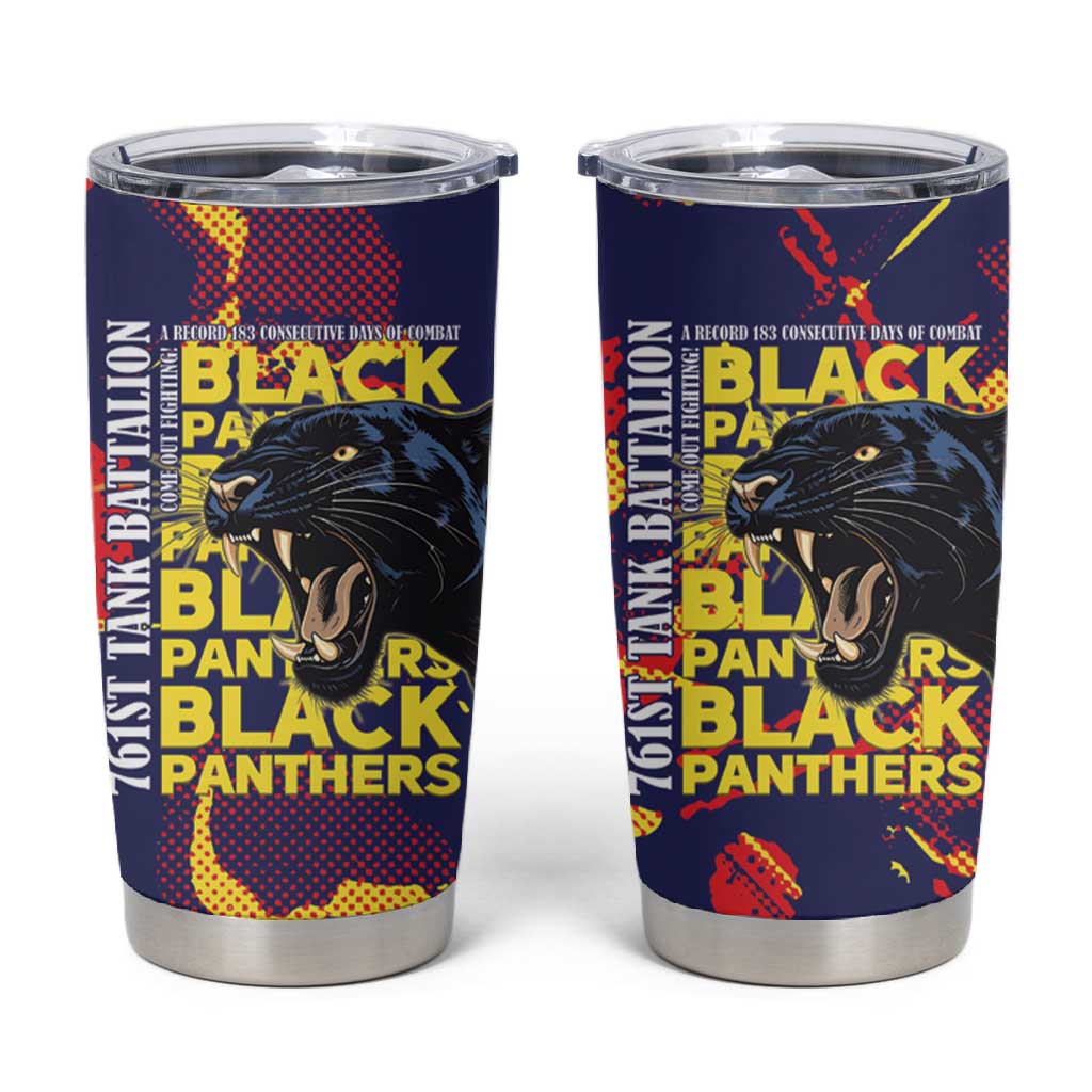 761st Tank Battalion Black Panthers Tumbler Cup Legendary African American WWII - African Pride