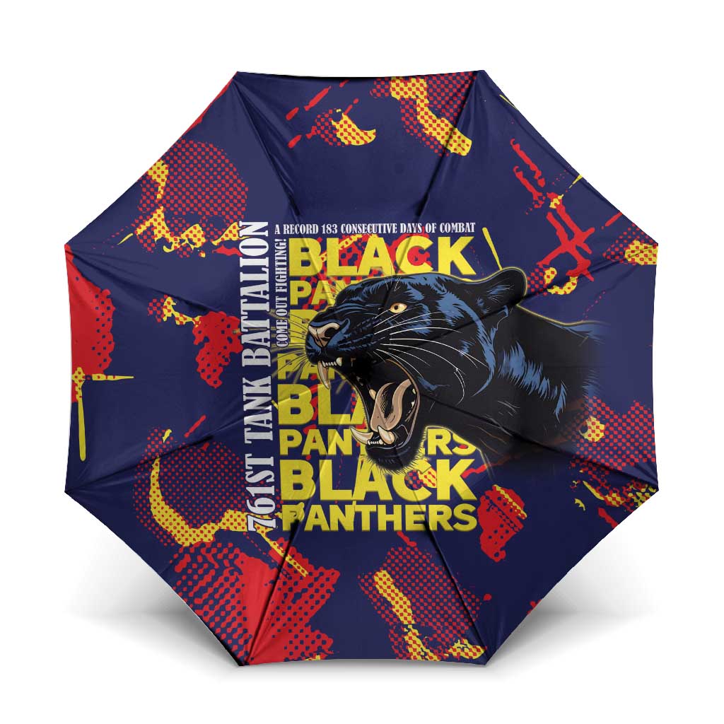 761st Tank Battalion Black Panthers Umbrella Legendary African American WWII - African Pride
