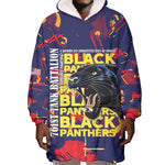 761st Tank Battalion Black Panthers Wearable Blanket Hoodie Legendary African American WWII - African Pride
