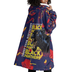 761st Tank Battalion Black Panthers Wearable Blanket Hoodie Legendary African American WWII - African Pride