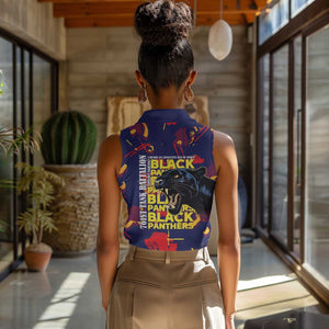 761st Tank Battalion Black Panthers Women Sleeveless Polo Shirt Legendary African American WWII - African Pride