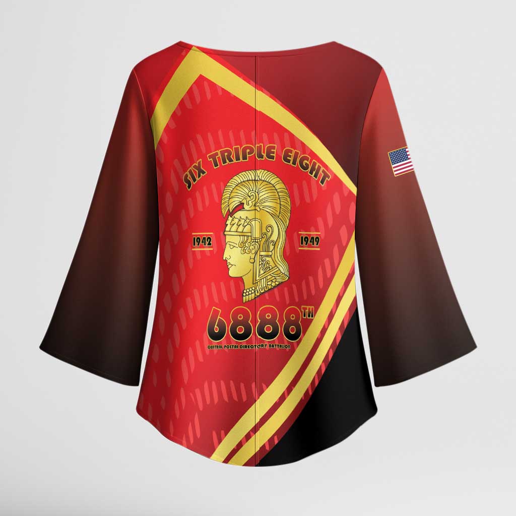 Six Triple Eight Legacy Kimono Sleeve Blouse 6888th Battalion 1942-1949
