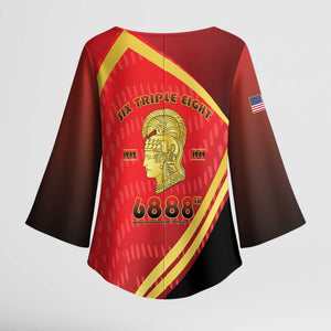 Six Triple Eight Legacy Kimono Sleeve Blouse 6888th Battalion 1942-1949