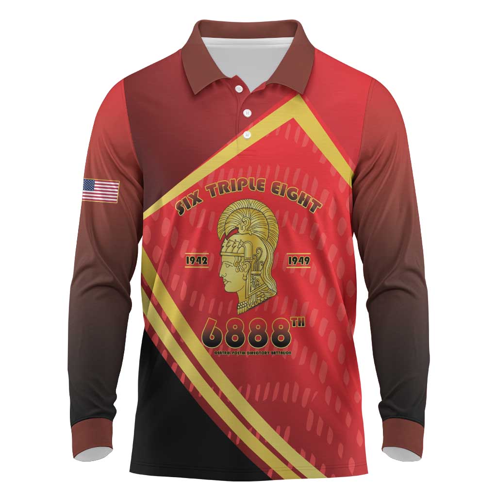 Six Triple Eight Legacy Long Sleeve Polo Shirt 6888th Battalion 1942-1949